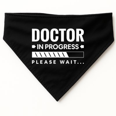 Funny Doctor In Progress Medical Students Funny Gift USA-Made Doggie Bandana