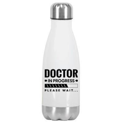 Funny Doctor In Progress Medical Students Funny Gift Stainless Steel Insulated Water Bottle