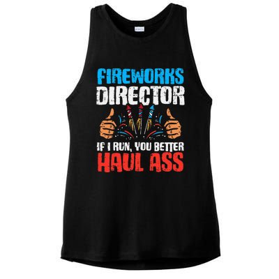 Fireworks Director If I Run Ladies PosiCharge Tri-Blend Wicking Tank