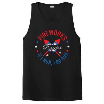 Fireworks Director If I Run You Run 4th Of July PosiCharge Competitor Tank