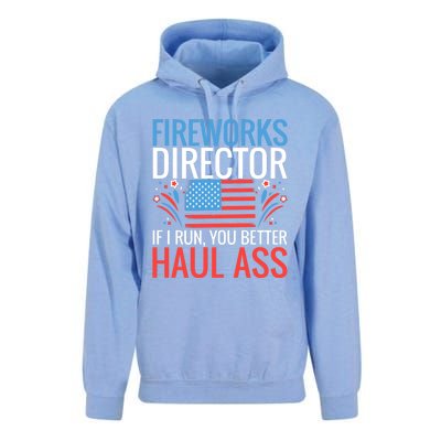 Fireworks Director If I Run You Better Haul Ass 4th Of July Gift Unisex Surf Hoodie