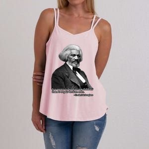 Frederick Douglass Inspirational Quote Black History Month Women's Strappy Tank