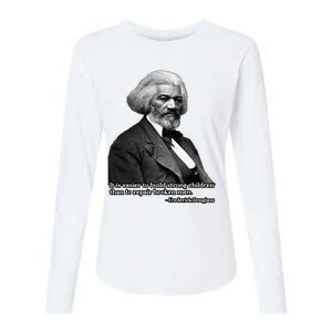 Frederick Douglass Inspirational Quote Black History Month Womens Cotton Relaxed Long Sleeve T-Shirt