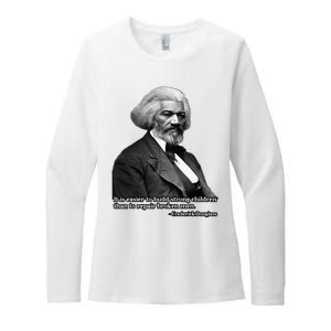 Frederick Douglass Inspirational Quote Black History Month Womens CVC Long Sleeve Shirt