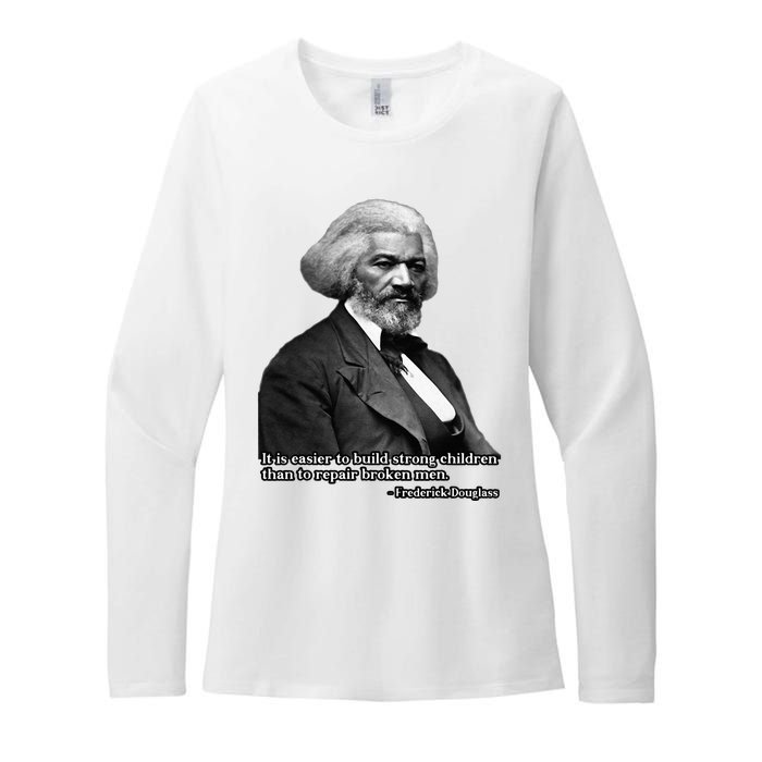 Frederick Douglass Inspirational Quote Black History Month Womens CVC Long Sleeve Shirt