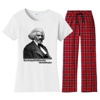 Frederick Douglass Inspirational Quote Black History Month Women's Flannel Pajama Set