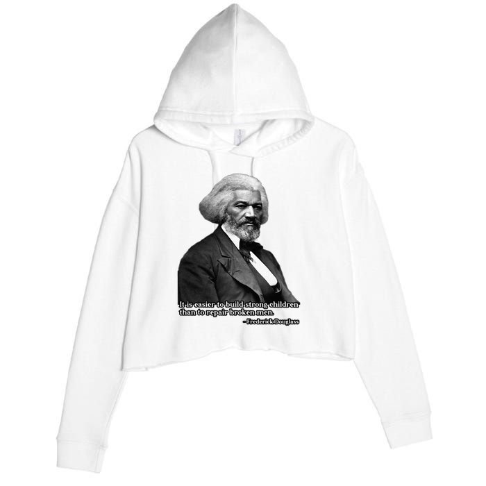 Frederick Douglass Inspirational Quote Black History Month Crop Fleece Hoodie