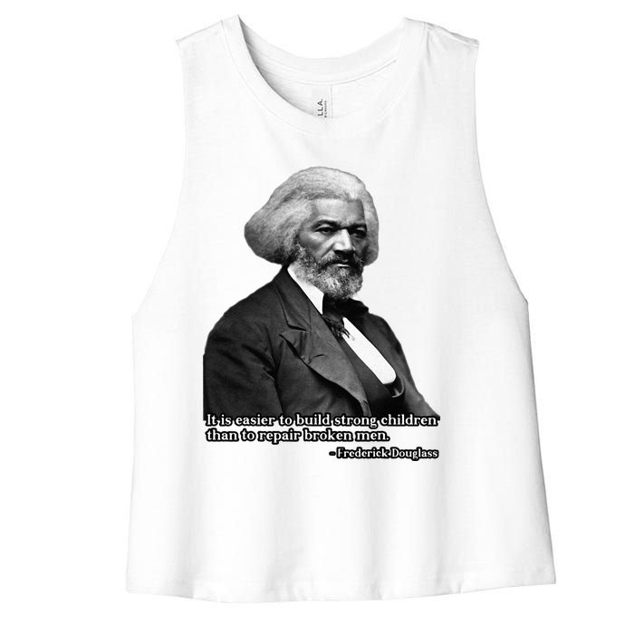 Frederick Douglass Inspirational Quote Black History Month Women's Racerback Cropped Tank