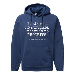 Frederick Douglass Inspirational Quote Cool Gift Black History Month Gift Performance Fleece Hoodie