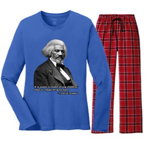 Frederick Douglass Inspirational Quote Black History Month Funny Gift Women's Long Sleeve Flannel Pajama Set 