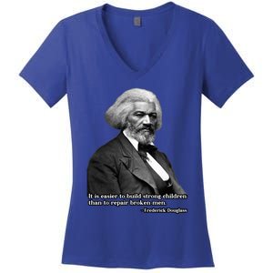 Frederick Douglass Inspirational Quote Black History Month Funny Gift Women's V-Neck T-Shirt