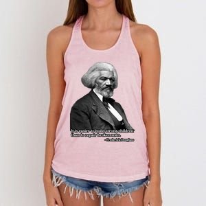 Frederick Douglass Inspirational Quote Black History Month Funny Gift Women's Knotted Racerback Tank