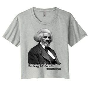 Frederick Douglass Inspirational Quote Black History Month Funny Gift Women's Crop Top Tee