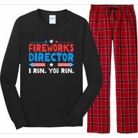 Fireworks Director I Run You Run 4th Of July Independence Long Sleeve Pajama Set