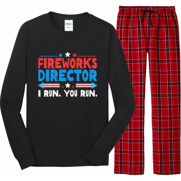 Fireworks Director I Run You Run 4th Of July Independence Long Sleeve Pajama Set