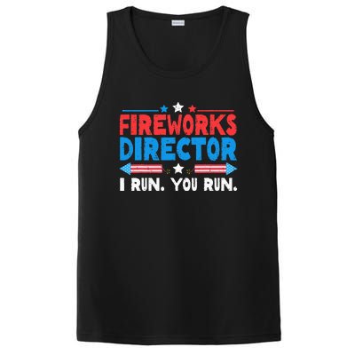 Fireworks Director I Run You Run 4th Of July Independence PosiCharge Competitor Tank