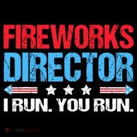 Fireworks Director I Run You Run Drawstring Bag