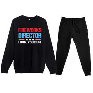 Fireworks Director I Run You Run Premium Crewneck Sweatsuit Set