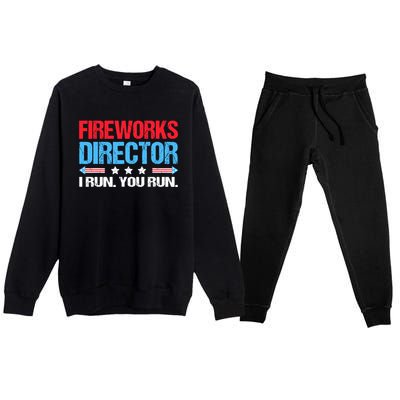 Fireworks Director I Run You Run Premium Crewneck Sweatsuit Set