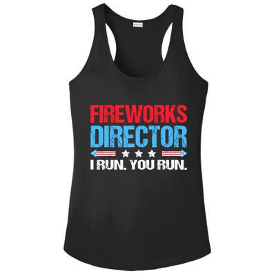 Fireworks Director I Run You Run Ladies PosiCharge Competitor Racerback Tank