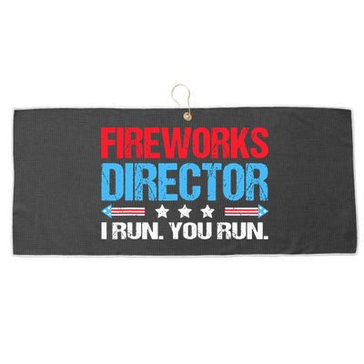 Fireworks Director I Run You Run Large Microfiber Waffle Golf Towel