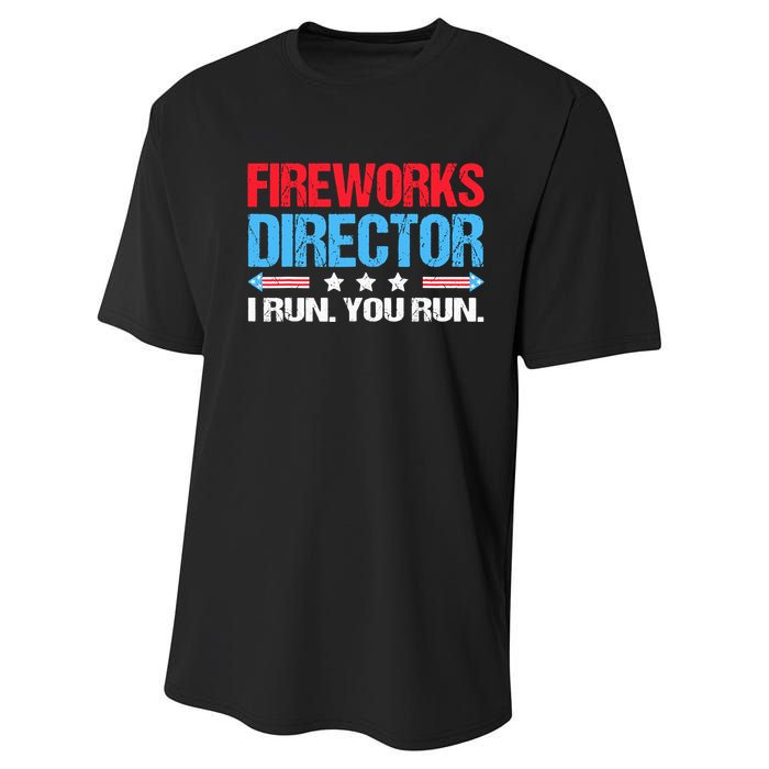 Fireworks Director I Run You Run Performance Sprint T-Shirt