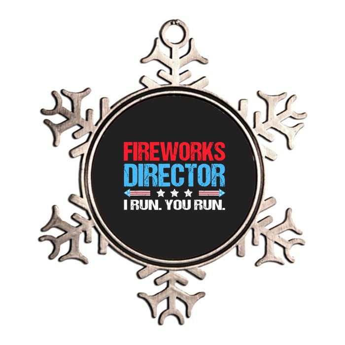 Fireworks Director I Run You Run Metallic Star Ornament