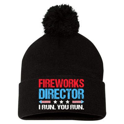 Fireworks Director I Run You Run Pom Pom 12in Knit Beanie