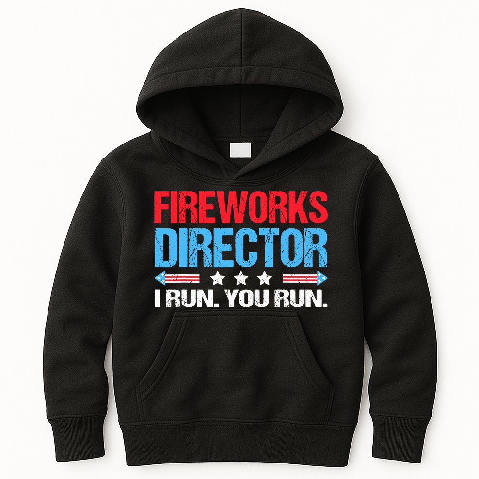 Fireworks Director I Run You Run Kids Hoodie