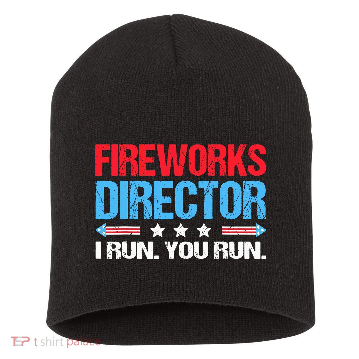 Fireworks Director I Run You Run Short Acrylic Beanie