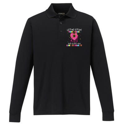 Funny Donut Inappropriate For Adult Humor Performance Long Sleeve Polo