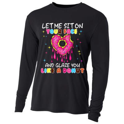 Funny Donut Inappropriate For Adult Humor Cooling Performance Long Sleeve Crew