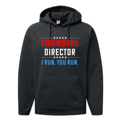 Fireworks Director I Run You Run Performance Fleece Hoodie