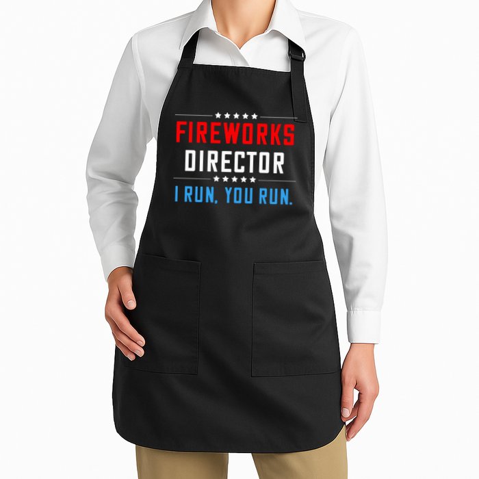 Fireworks Director I Run You Run Full-Length Apron With Pockets
