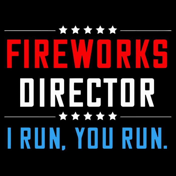 Fireworks Director I Run You Run Full-Length Apron With Pockets