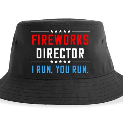 Fireworks Director I Run You Run Sustainable Bucket Hat