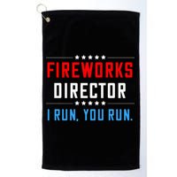 Fireworks Director I Run You Run Golf Towel