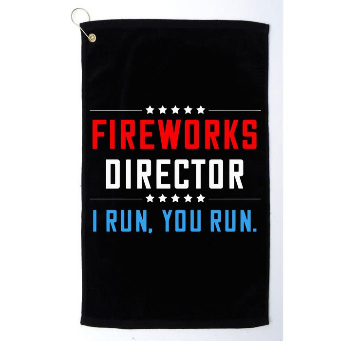 Fireworks Director I Run You Run Golf Towel