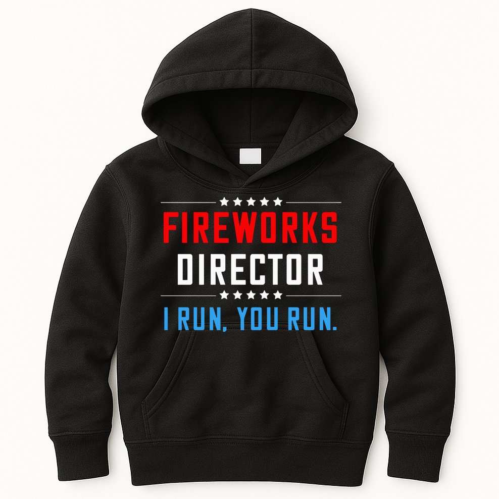 Fireworks Director I Run You Run Kids Hoodie