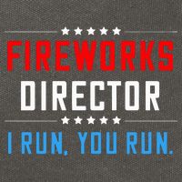 Fireworks Director I Run You Run Cotton Canvas Backpack