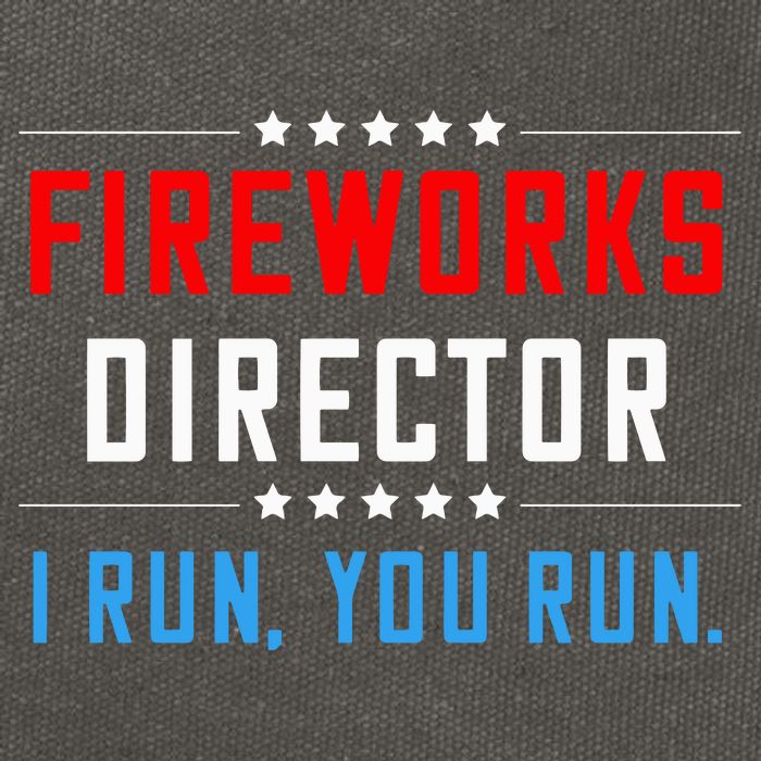 Fireworks Director I Run You Run Cotton Canvas Backpack
