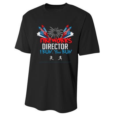 Fireworks Director I Run You Run Performance Sprint T-Shirt