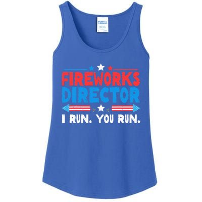 Fireworks Director I Run You Run 4th Of July Ladies Essential Tank