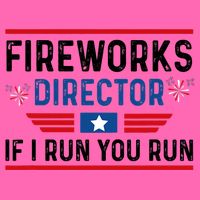Fireworks Director If I Run You Run 4th Of July Stripe Pom Pom Beanie