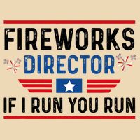 Fireworks Director If I Run You Run 4th Of July Drawstring Bag