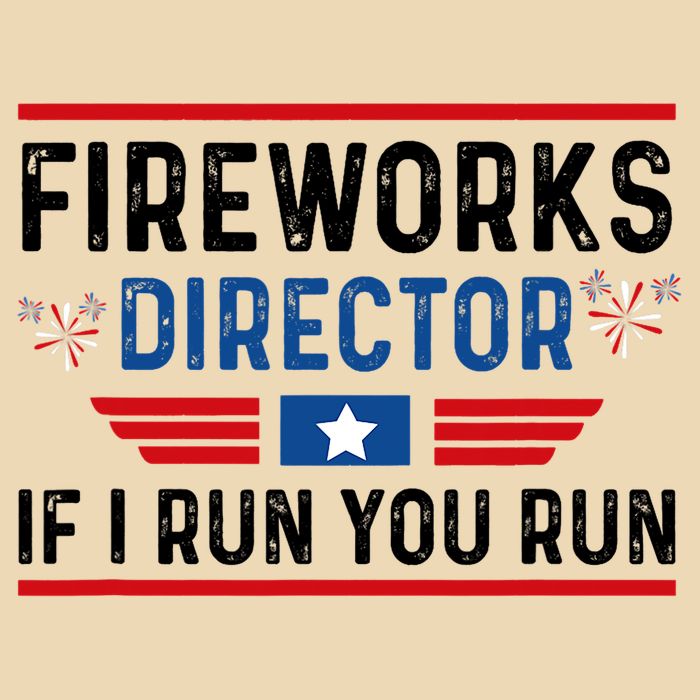 Fireworks Director If I Run You Run 4th Of July Drawstring Bag
