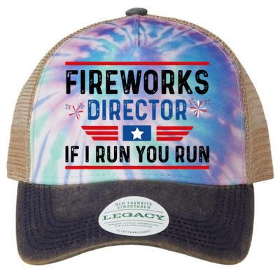 Fireworks Director If I Run You Run 4th Of July Legacy Tie Dye Trucker Hat