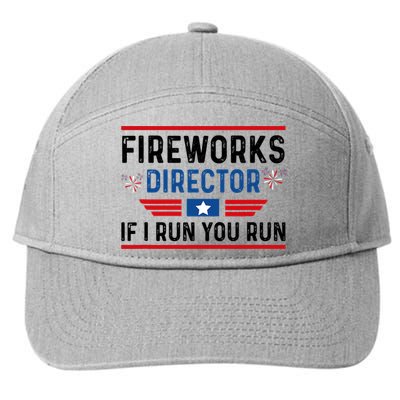 Fireworks Director If I Run You Run 4th Of July 7-Panel Snapback Hat