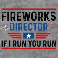 Fireworks Director If I Run You Run 4th Of July 7-Panel Snapback Hat