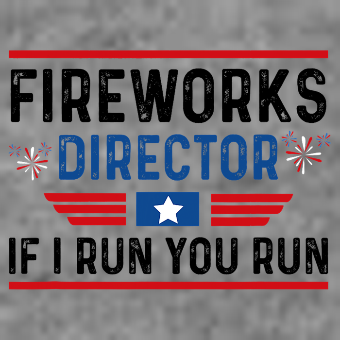 Fireworks Director If I Run You Run 4th Of July 7-Panel Snapback Hat
